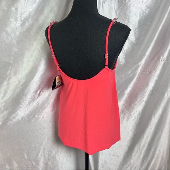 2/$15 AquaGreen Vibrant Pink Swim Camisole Tankini Top – Size Medium – NWT - Picture 5 of 9